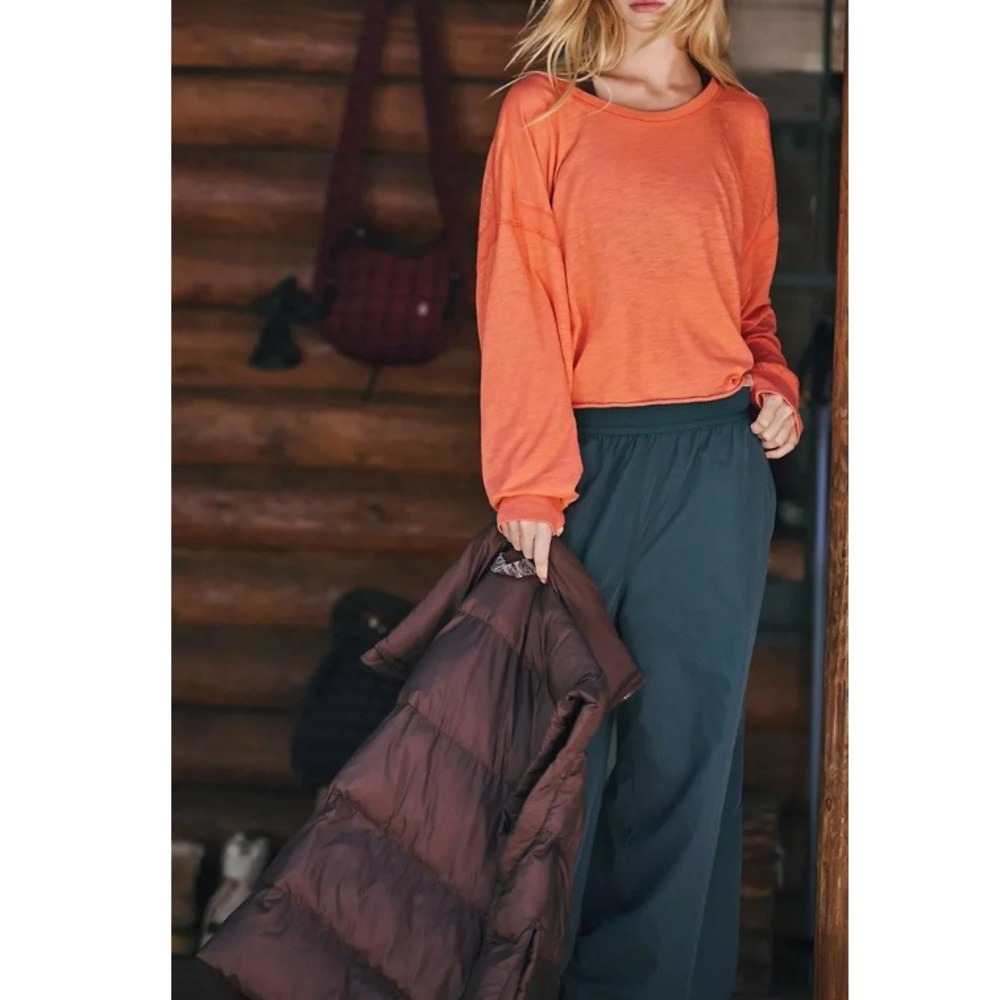FP Movement Women's Neon Coral My Time Layer Tee Size L